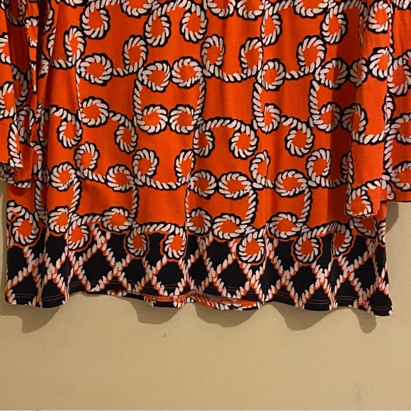 Crown Ivy Blouse Women’s Size M Multicolor Rope Pattern 3/4 Sleeve - Picture 4 of 10